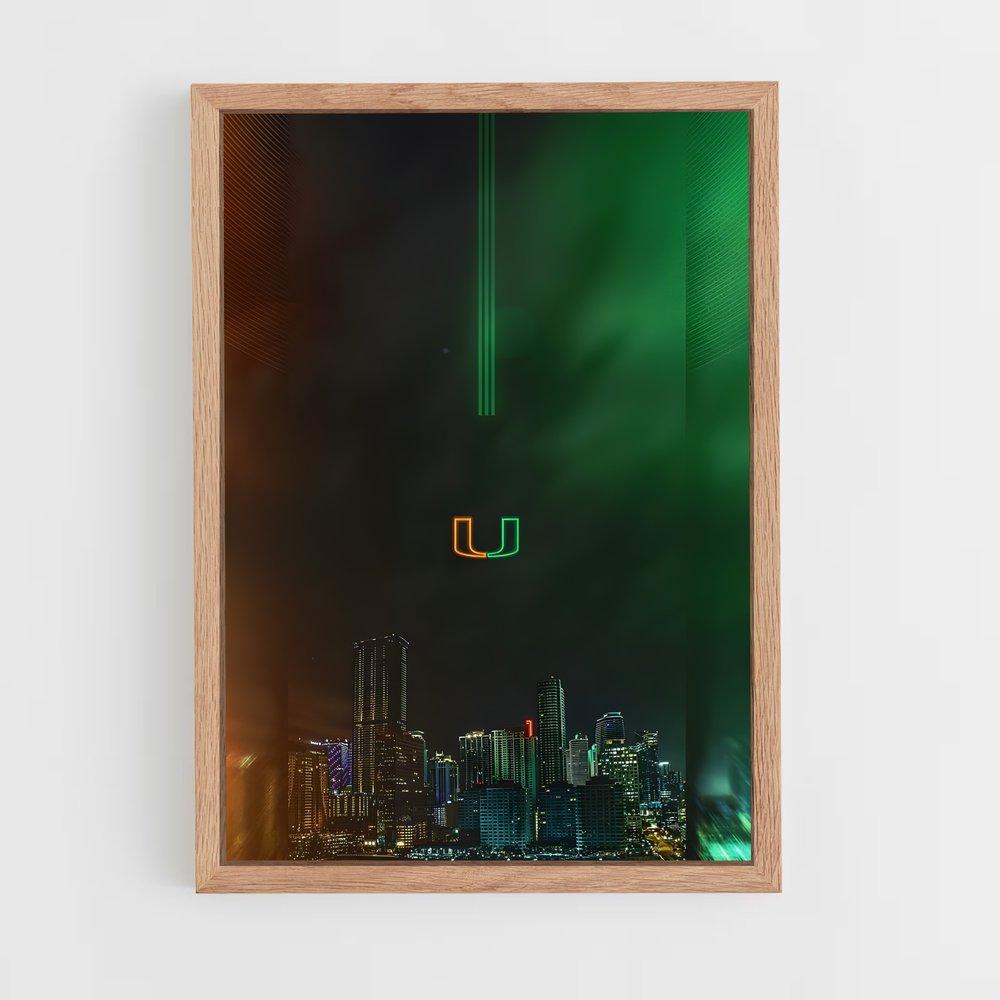 Poster Skyline Verte – affiche Baseball (vue 4)